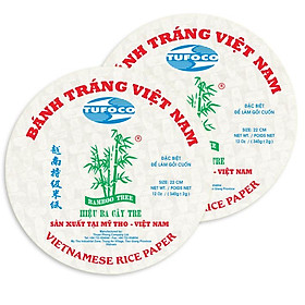 LÔ 2 BÁNH TRÁNG BA CÂY TRE tròn 22cm 2 x 250g ĐẶC SẢN MỸ THO