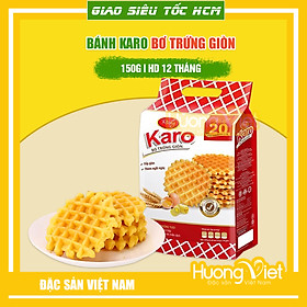 Bánh Karo bơ trứng giòn Richy 150g (10 gói x 15g) , HSD: 12 tháng, bánh Karo giòn, bánh ăn sáng ngon