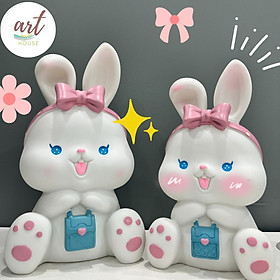 Ống Tiết Kiệm Heo Đất Thỏ Beibei Rabbit Pink Đáng Yêu -ArtHouse