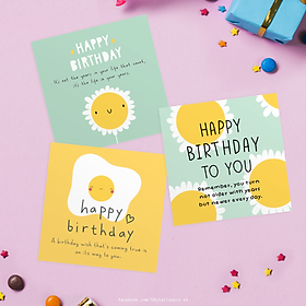 Thiệp chúc mừng sinh nhật SDstationery SUNSHINE hoa phía dương dễ thương hạnh phúc sắc tố tươi tỉnh 12x12cm