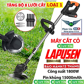 Máy cắt cỏ, tỉa cành cầm tay LAPUSEN pin khủng 15000mah, động cơ mạnh 1800w