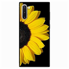 Ốp lưng in cho Samsung Note 10 Hoa Hướng Dương Nền Đen