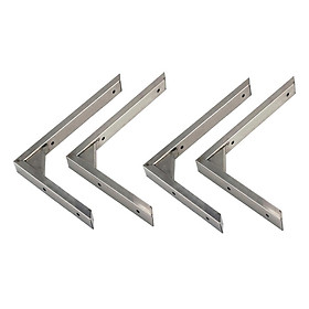 4pcs Triangular Angle Bracket Wall Mount Metal Rack For Bedroom Kitchen 12''