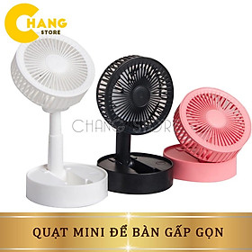 Quạt Tích Điện Mini Để Sạc USB Fan A9, Quạt Mini Để Bàn Gấp Gọn Tiện Dụng