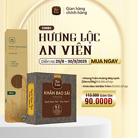 Mua Combo Hương Lộc An Viên – Nhang Trầm Máy Lạnh 20cm (80g) + Khăn Bao Sái Bảo Trầm | Thanh Tịnh