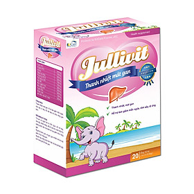 Jullivit siro thanh nhiệt mát gan cho bé, giảm mẩn ngứa, rôm sảy, dị ứng - Hộp 20 ống sử dụng cho bé từ 2 tuổi