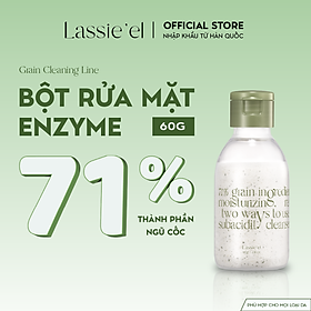 Bột rửa mặt và tẩy tế bào chết hằng ngày enzyme Lassie'el 60g chiết xuất từ thiên nhiên sạch sâu ẩm mịn