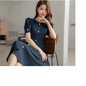 Q180620 ĐẦM CÔNG SỞ CỔ TRÒN THỜI TRANG