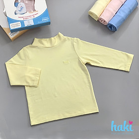 Áo giữ nhiệt thu đông dài tay cổ cao cho bé, chất liệu Bamboo + Cotton hàng chính hãng, xuất khẩu Canada HAKI BB008 (8-15kg)