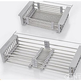Mua Khay Đa Năng Để Chậu Rửa Chén - Rổ Kệ Inox Đa Năng Co Giãn - Rửa Rau  Trái Cây  Úp Chén