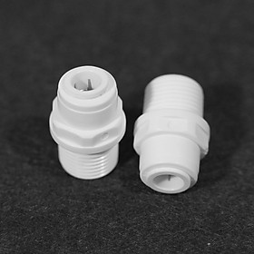 Bộ 2 co cút nối nhanh ren 21 ra dây 10mm hoặc dây 6mm – linh kiện máy lọc nước, phun sương, lắp dàn tưới cây, bể thủy sinh, cá cảnh, bán cạn (Hàng chính hãng)