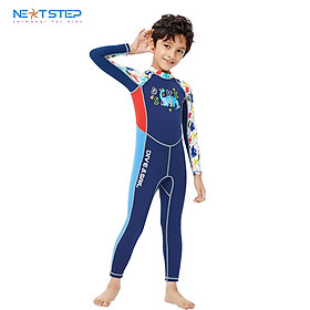 Đồ bơi bé trai, giữ nhiệt tay dài quần dài chống nắng, chất liệu Cao su neoprene dày 2mm size từ 14kg đến 36kg