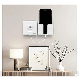 COMBO 2 Kệ Dán Tường Để Remote - Giá Đỡ Sạc Điện Thoại Có Móc Treo Giữ Dây Điện - Hàng Chính Hãng - Giao Màu Ngẫu Nhiên