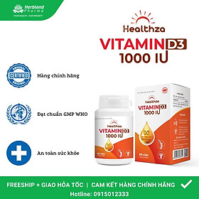 Thực phẩm bảo vệ sức khỏe Healthza Vitamin D3 1000 IU