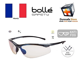 Kính BOLLE 1615504A CONTOUR (Sidewinder) ESP AS Lens chống ánh sáng xanh 57% với gọng kim loại đồng phủ bóng (KÈM HỘP)