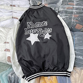 Áo Khoác Bomber Dù 2 Lớp in L.A Print NO MORE LATE NIGHTS Form Rộng Unisex Nam Nữ Ulzzang KUN