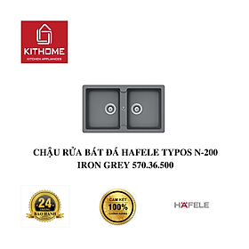 CHẬU RỬA BÁT ĐÁ HAFELE HAFELE TYPOS N-200 IRON GREY 570.36.500 - HÀNG CHÍNH HÃNG