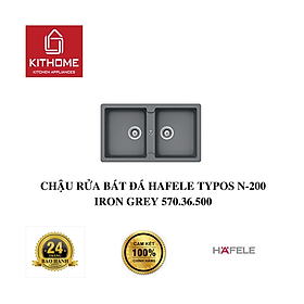 Mua CHẬU RỬA BÁT ĐÁ HAFELE HAFELE TYPOS N-200 IRON GREY 570.36.500 - HÀNG CHÍNH HÃNG