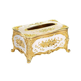 Luxury Desktop Tissue Box Elegant Tissue Storage Case for Cafe Hotel Bedroom