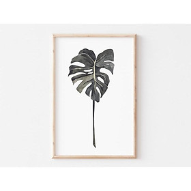 Tranh Canvas Cao Cấp | Tranh màu nước - Tropical Leaf Print, Tropical Decor Plant, Botanical art 4