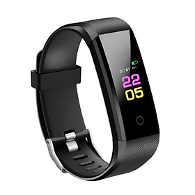2x115 Plus Smart Watch Bracelet Fitness Tracker Heart Rate Monitor Black