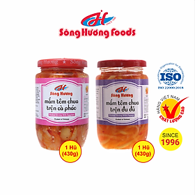 Combo 1 Hũ Mắm Tôm Chua Trộn Cà Pháo 430g + 1 Hũ Mắm Tôm Chua Trộn Đu Đủ