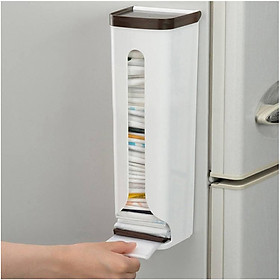 Hộp Đựng Túi Nilong, Giấy Lau, Bông Tẩy Trang - Màu Trắng (Tặng Dây Silicon Nâng Nắp Bồn Cầu )