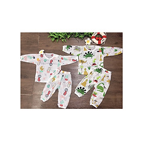 sét 02 Bộ quần áo dài tay cotton giấy cho bé- Made in Việt Nam