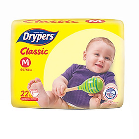 Tã Dán Drypers Classic Gói Trung M22 (22 Miếng)