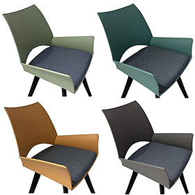 Mua Ghế thân nhựa có nệm xám CC1576-F Nội thất Capta Ghế tiếp khách thân nhựa pp xoay có nệm chân nhựa đen tại hcm