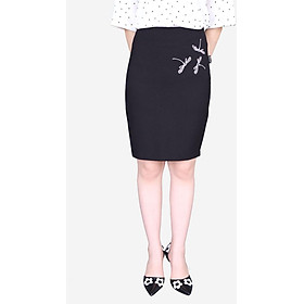 Chân váy 2 lớp chất gạo dáng ôm thuê chuồn chuồn VDS2721DE