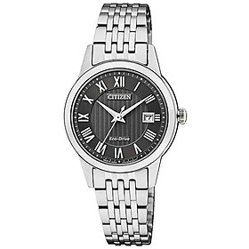 Đồng Hồ Nữ Citizen Dây Thép Không Gỉ FE1080-51E - Mặt Đen (Sapphire)