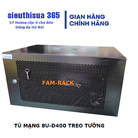 Mua Tủ mạng  Tủ Rack 8U-D400 Hiệu FAM-RACK màu đen-Hàng chính hãng