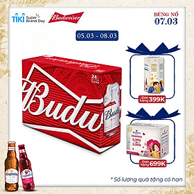 Thùng 24 Lon Bia Budweiser (330ml / Lon)