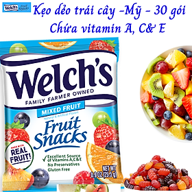 Kẹo dẻo trái cây hỗn hợp - Welch s Mixed Fruit Snack 22,7g gói Bánh kẹo Tết