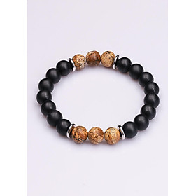 Vòng tay nữ đá Obsidian 8 ly + 6Picture Obsidian