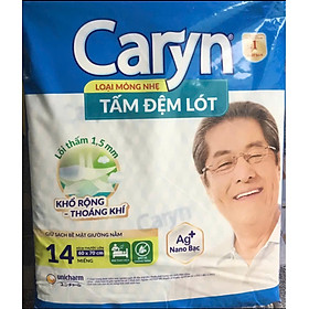 (14 Miếng/Gói) - Sỉ 1 Cây/Thùng 8 Gói Tấm đệm lót / Miếng lót Caryn 14/ Lót Caryn XL14 miếng Mỏng nhẹ Siêu thấm