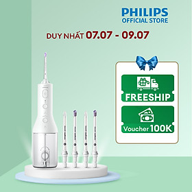 Máy tăm nước philips hx3826/31 + 2 đầu tăm nước tiêu chuẩn hx3042/00 + 2 đầu tăm nước tia x hx3062/00 bảo hành 2 năm