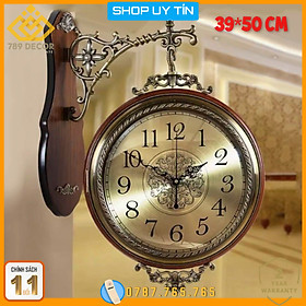 Mua Đồng Hồ Treo Tường 2 Mặt Xoay 360 Độ - Tân Cổ Điển Phong Cách Châu Âu