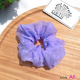 Buộc tóc, cột tóc vải scrunchies vải voan xinh xắn