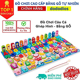 Mua Đồ Chơi Bảng Chữ Cái Thông Minh Chính Hãng Dododios – Bộ Trò Chơi Câu Cá,  Ghép Số Học, Ghép Hình Bằng Gỗ Cho Bé Cao Cấp - 61 Chi Tiết -