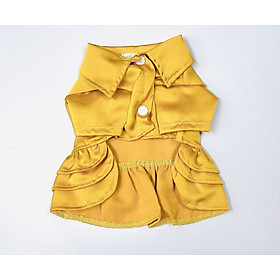 Váy công chúa màu vàng dễ thương mã 02 từ 1-10kg dành cho thú cưng chó mèo