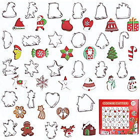 Mua Khuôn Bánh Quy Cookies Bộ 24 Khuôn Nhấn Cookie Cutter noel Giáng sinh Nhiều Mẫu Cao Cấp - CBQUYNOEL24P