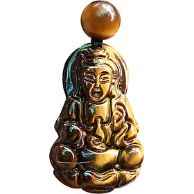 Phật Bà Quan Âm Đá Mắt Hổ Ngọc Quý Gemstones MD44