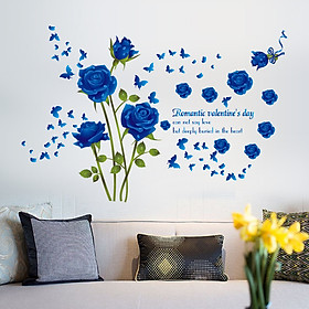 Decal Hoa Hồng Xanh SK9195B