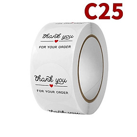 Mua Cuộn 500 tem Sticker Thank you in màu tự dính - Tem cảm ơn siêu dễ thương