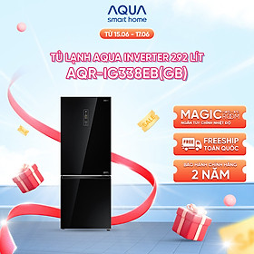 Mua Tủ lạnh ngăn đông dưới Aqua 292 Lít AQR-IG338EB(GB) - Freeship toàn quốc - Bảo hành 2 năm - Hàng chính hãng