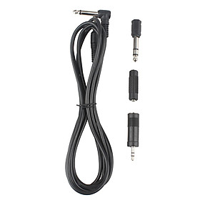 Guitar Audio Cable Amp with 3 Connectors (3.5 to 6.5, 6.5 to 3.5, 3.5 F to F) for Instrument Accs