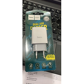 CỐC SẠC NHANH 15W 2 CỔNG CHỐNG CHÁY NỔ HOCO C73 - CỦ SẠC ĐA NĂNG 2.4A CHO CÁC DÒNG ĐIỆN THOẠI CHÍNH HÃNG