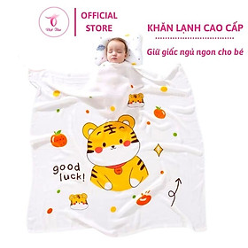 Mua Khăn tắm sợi tre 4 lớp mát lạnh làm chăn đắp cho bé vào hè mềm mại  thấm hút tốt  thoáng khí 110x110cm - Hàng Chính Hãng